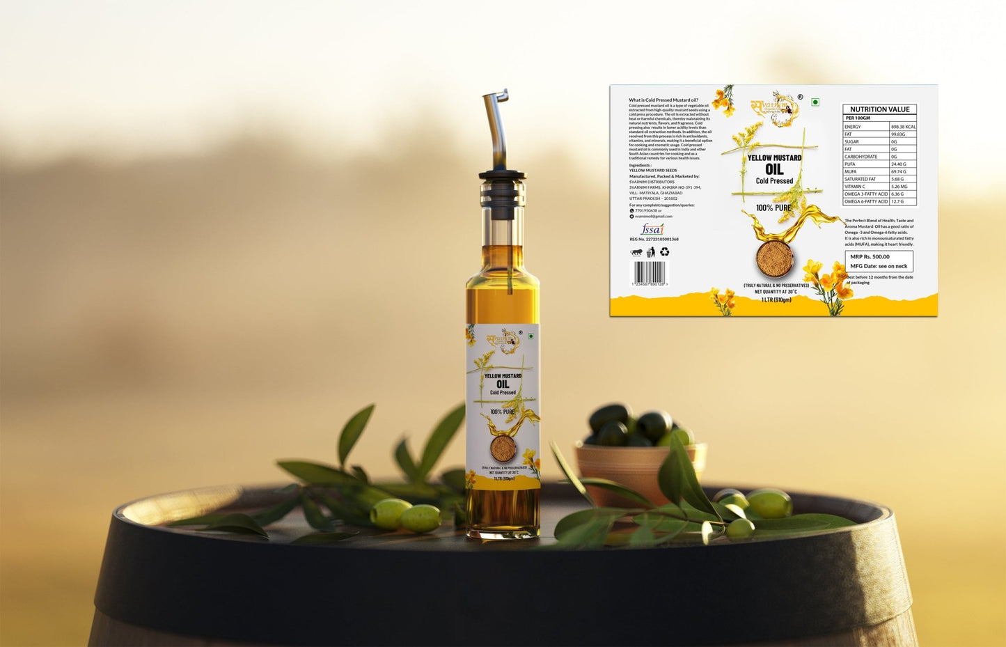 YELLOW MUSTARD OIL - SVARNIM FARMS